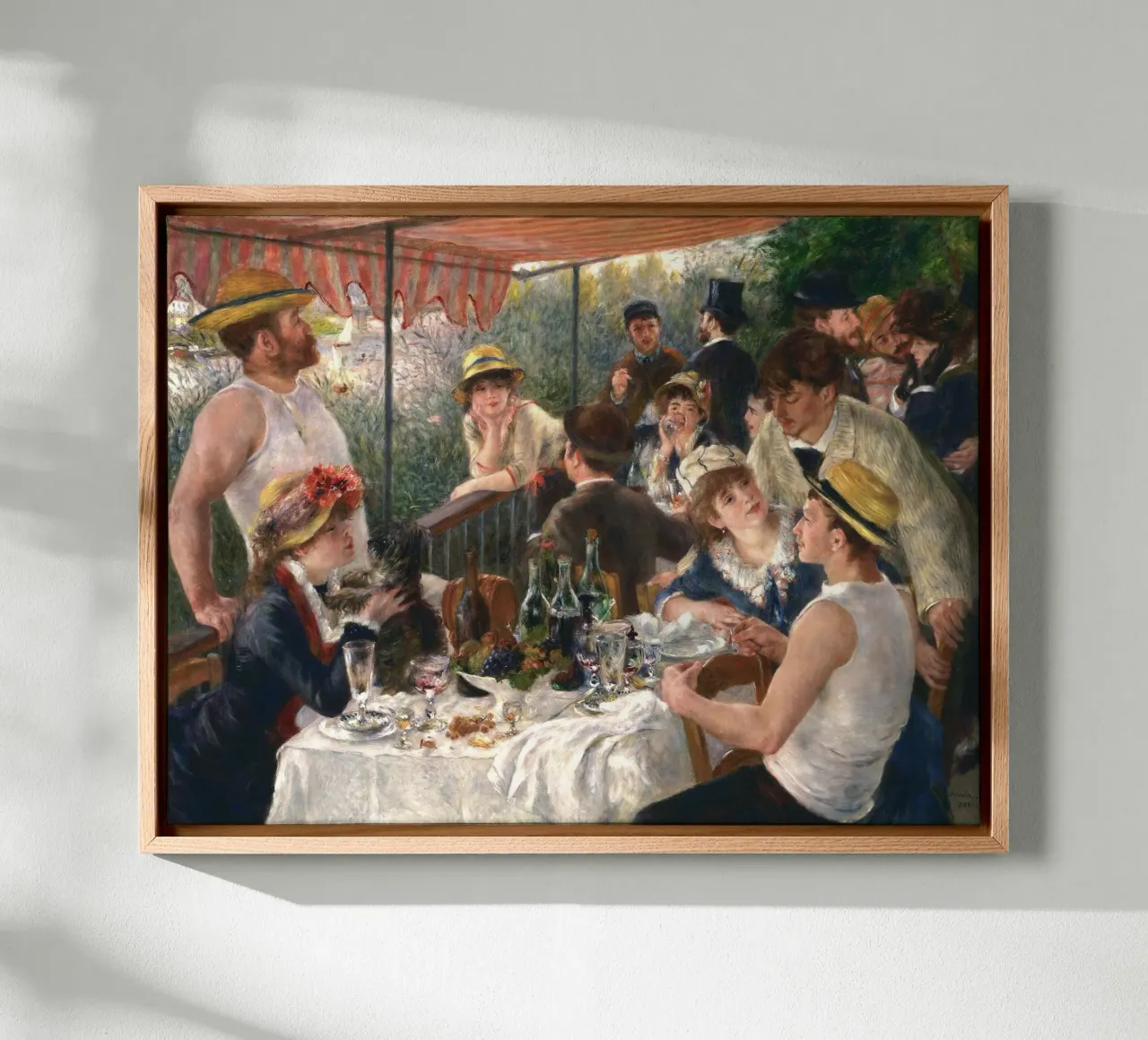 Luncheon of the Boating Party - Renoir canvas with Floater frame by apoloprints