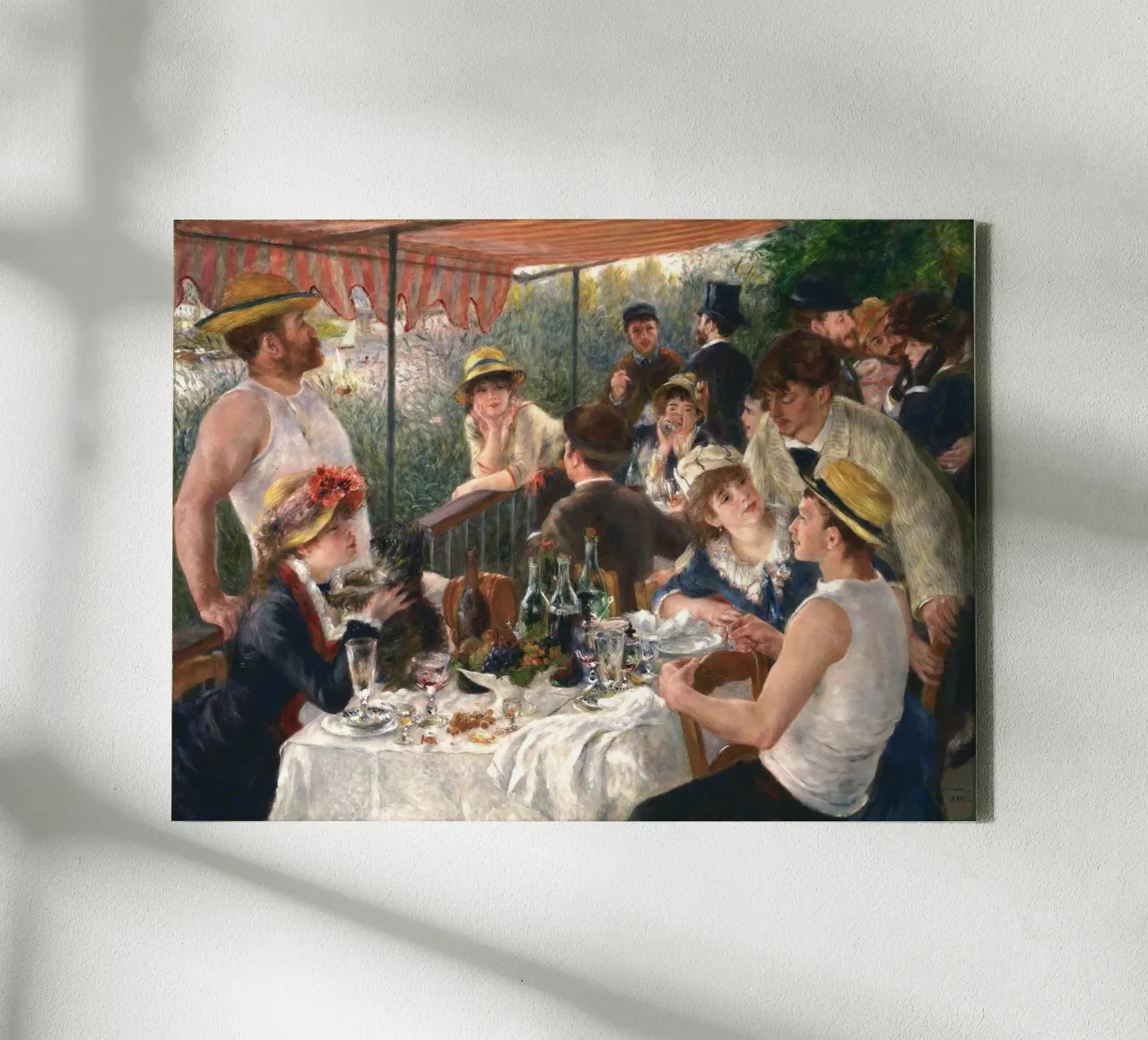 Luncheon of the Boating Party - Renoir canvas with Floater frame by apoloprints