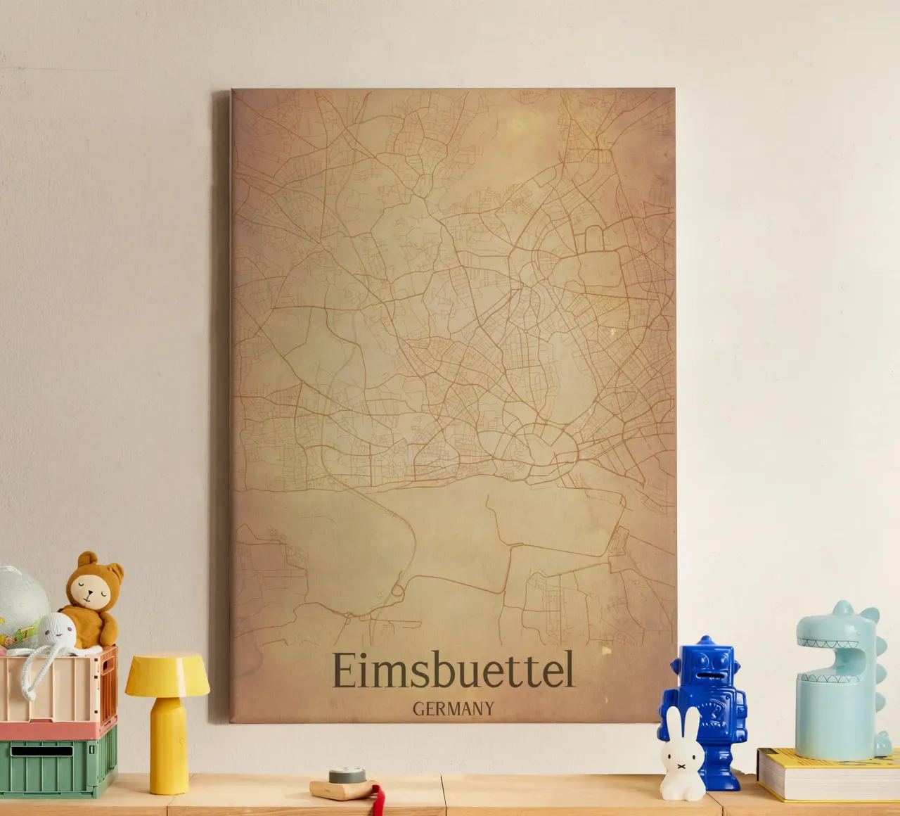 Eimsbuettel GERMANY canvas with Floater frame by WorldPrint