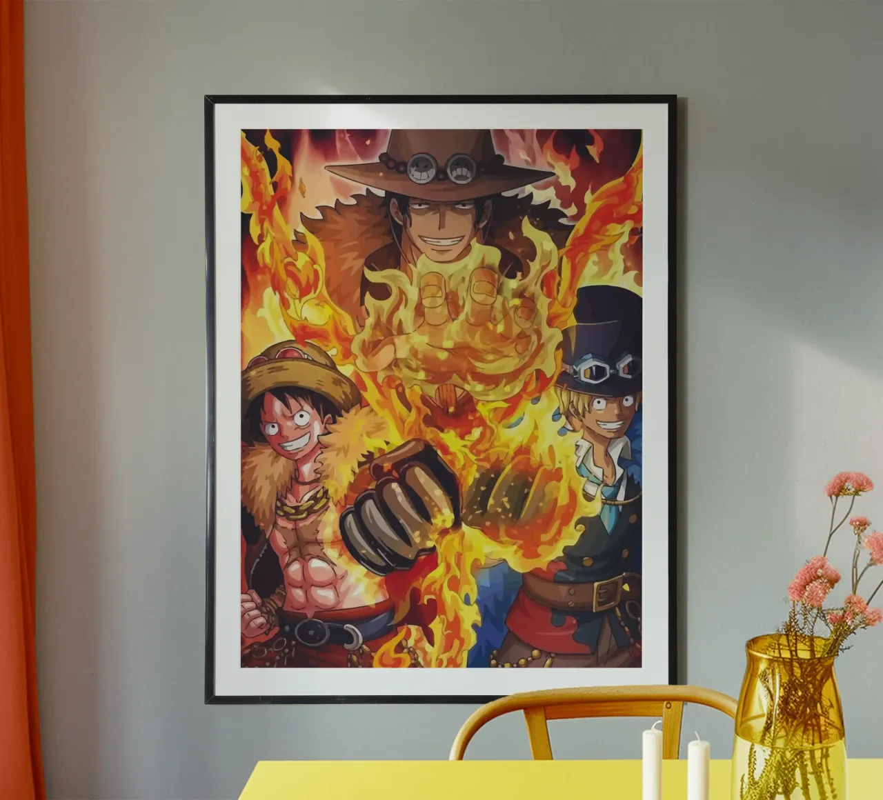 un pezzo unico poster con telaio in legno da gafoku