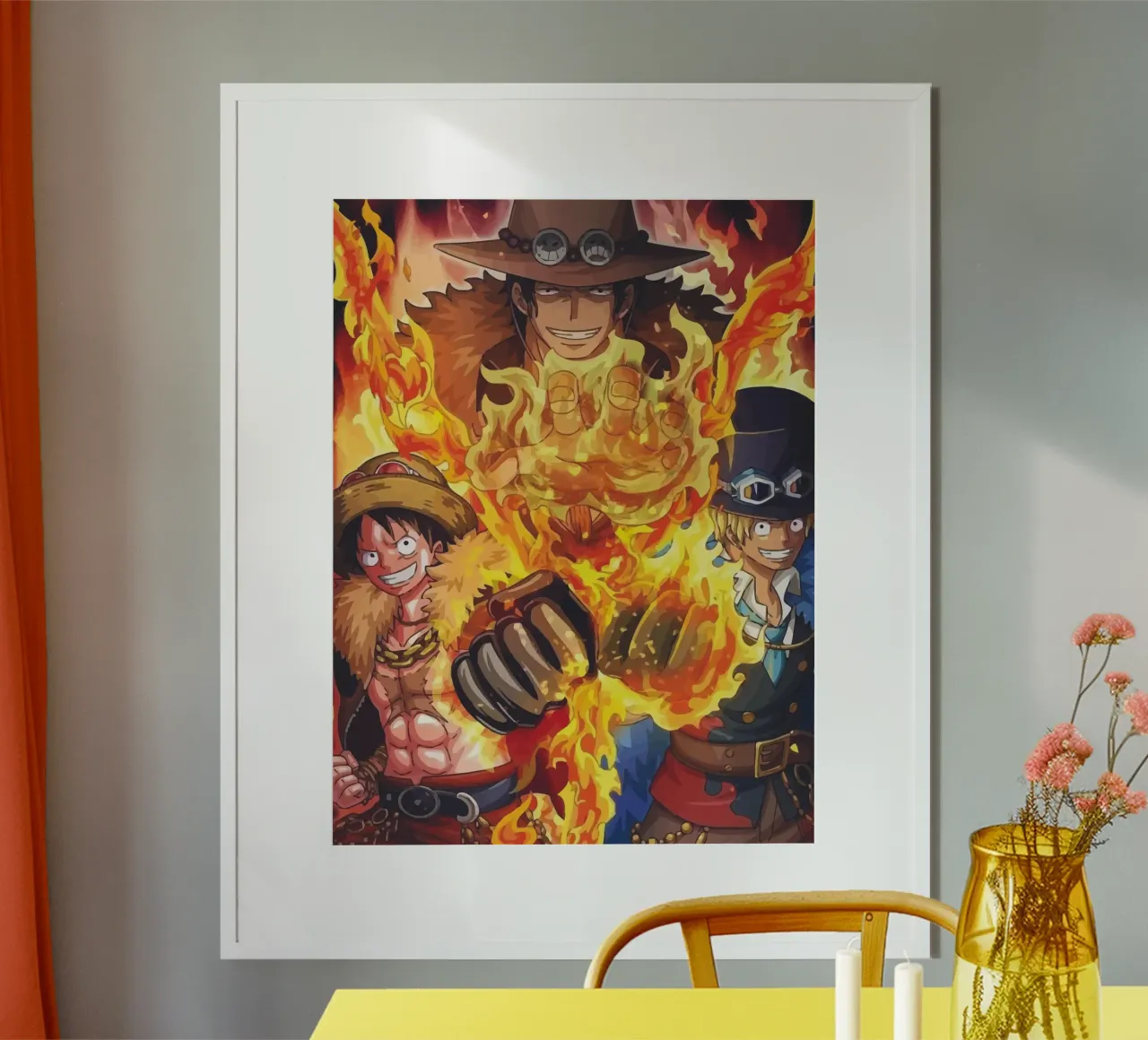 un pezzo unico poster con telaio in legno da gafoku