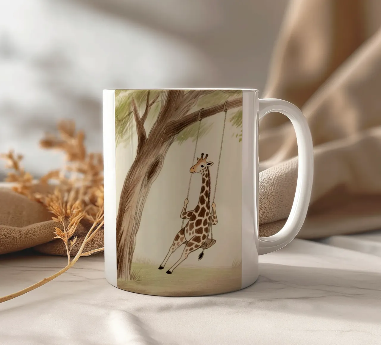 Playing Giraffe tazza in ceramica da knowledge