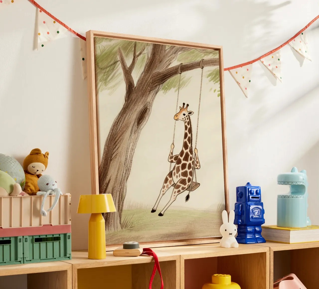 Playing Giraffe canvas with Floater frame by knowledge