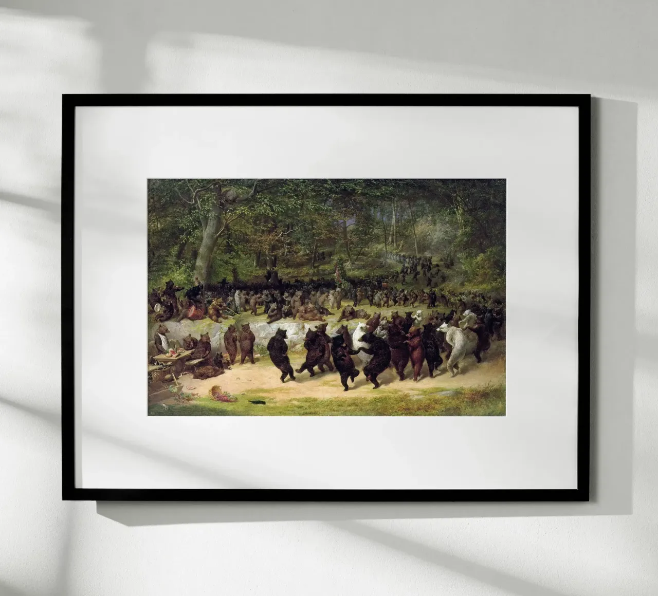 The Bear Dance 1870 poster con telaio in legno da apoloprints