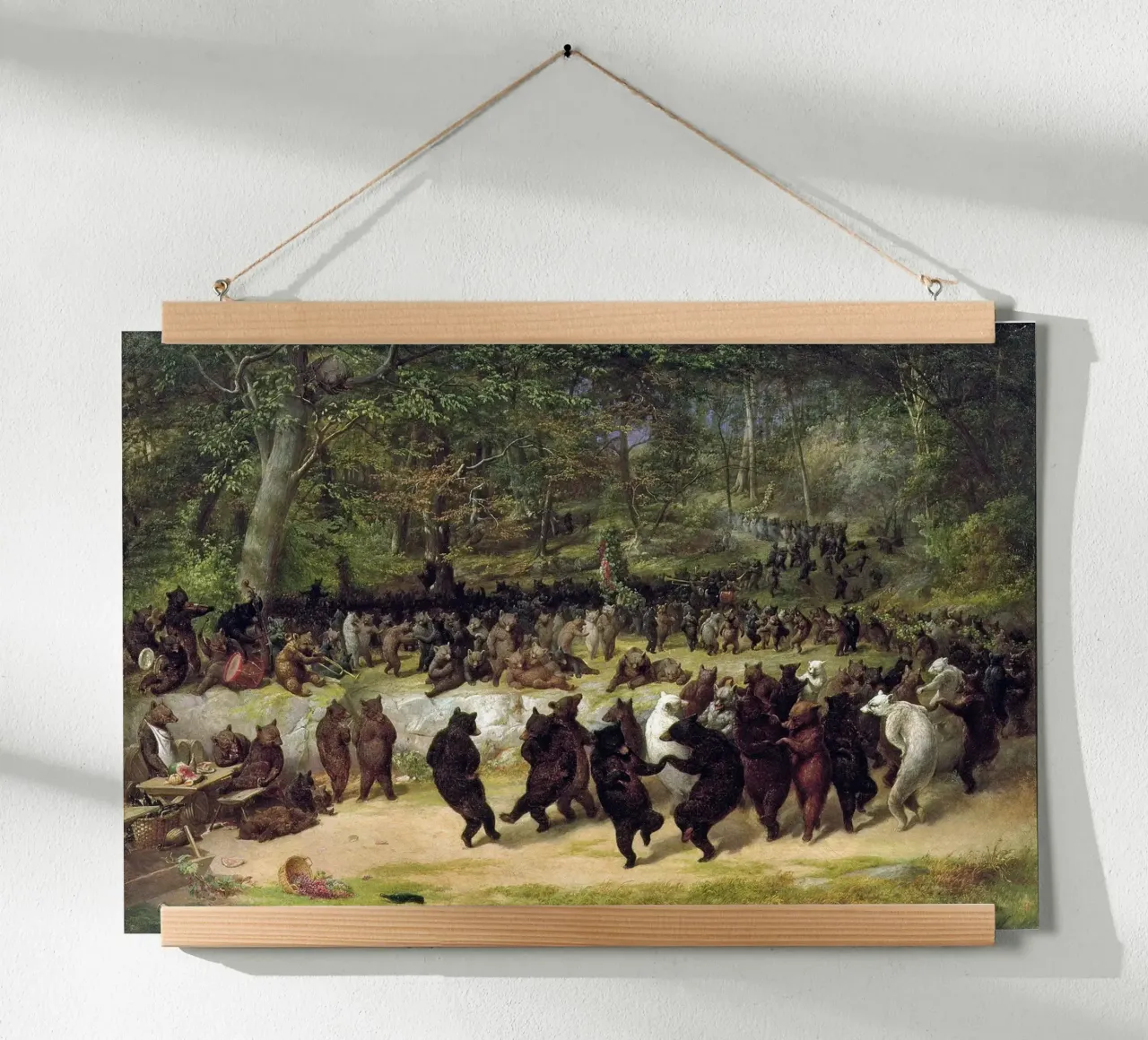 The Bear Dance 1870 poster con telaio in legno da apoloprints