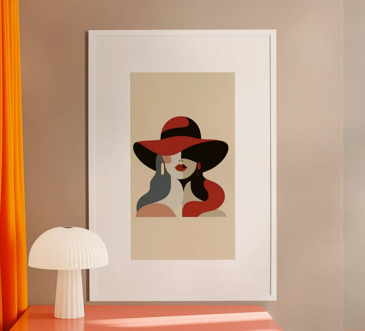 posture colorful girl poster con telaio in alluminio da mardaven