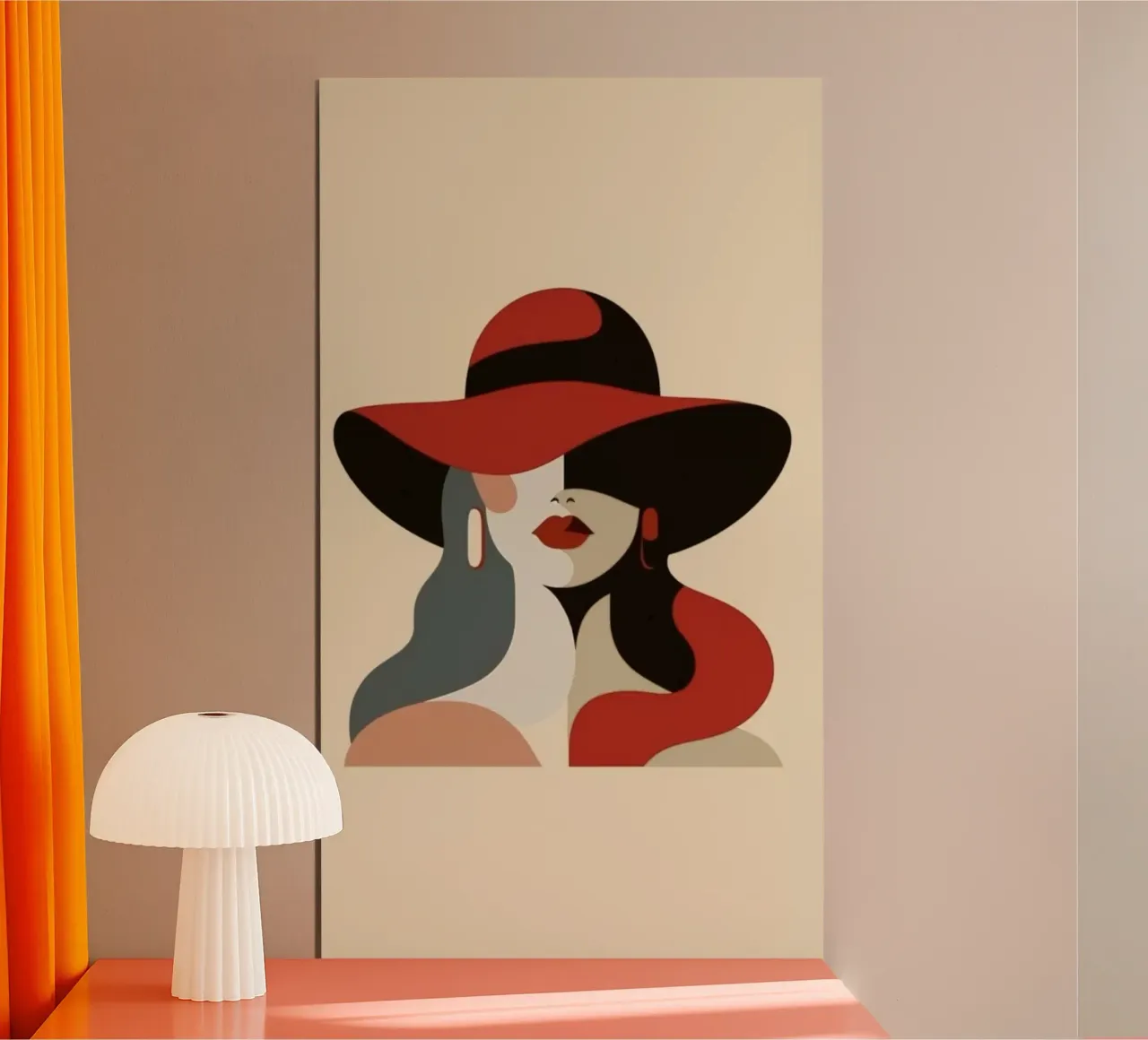 posture colorful girl poster con telaio in alluminio da mardaven