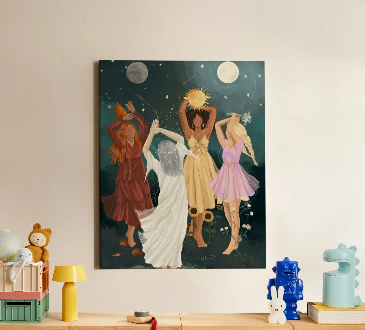 dancing in the star night tela con Cornice a cassetta da sophiaz