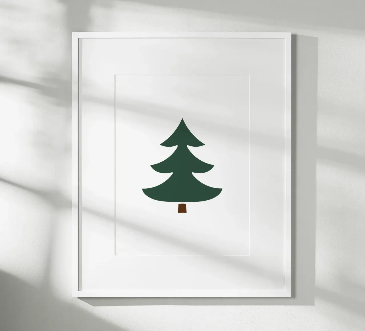 Abete minimale verde e stampa invernale grafica moderna e chic poster da Kathrin Woo Design