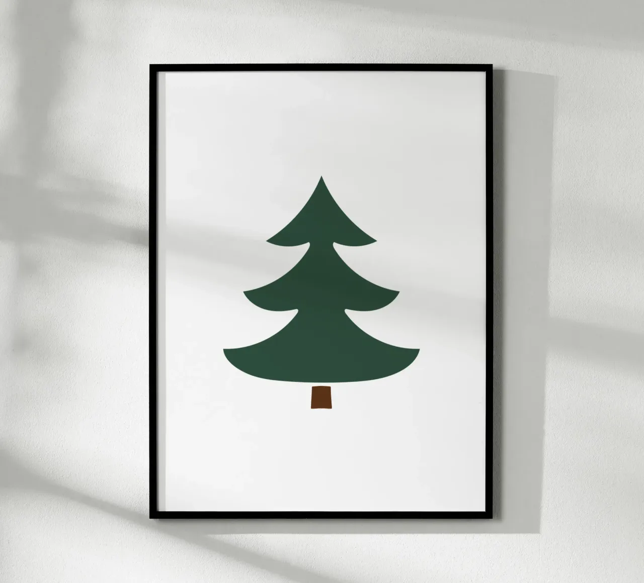 Abete minimale verde e stampa invernale grafica moderna e chic poster da Kathrin Woo Design