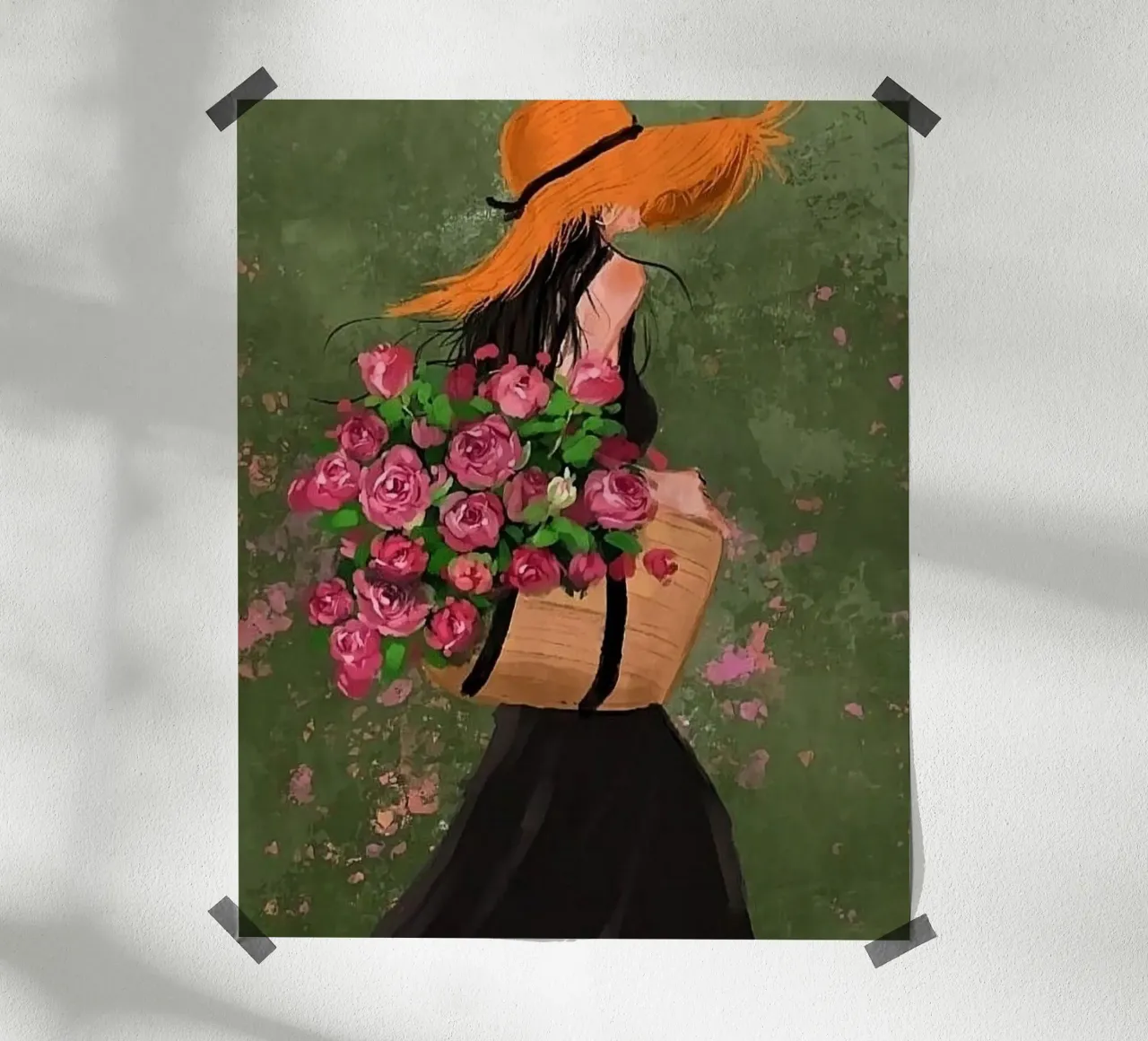 girl with flower bag poster da mardaven