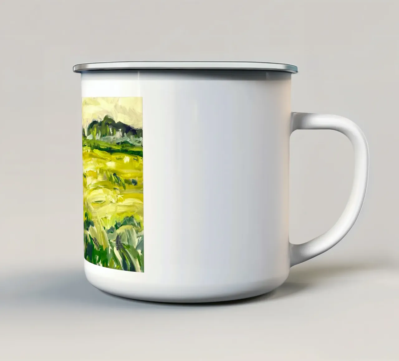 Green Field tazza in smalto da mip of map