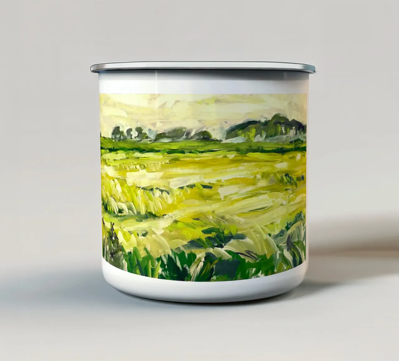 Green Field tazza in smalto da mip of map
