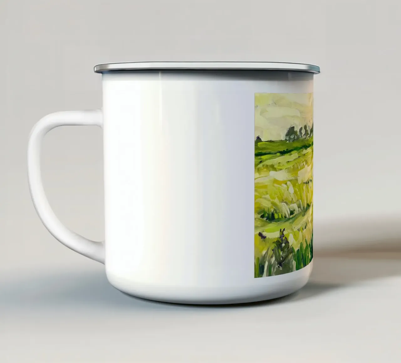 Green Field tazza in smalto da mip of map