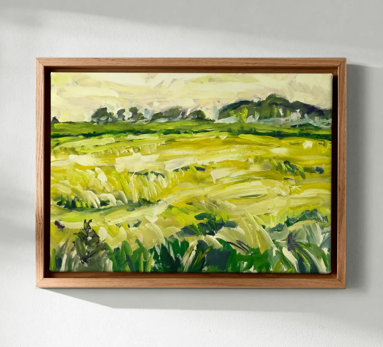 Green Field canvas met Baklijst van mip of map