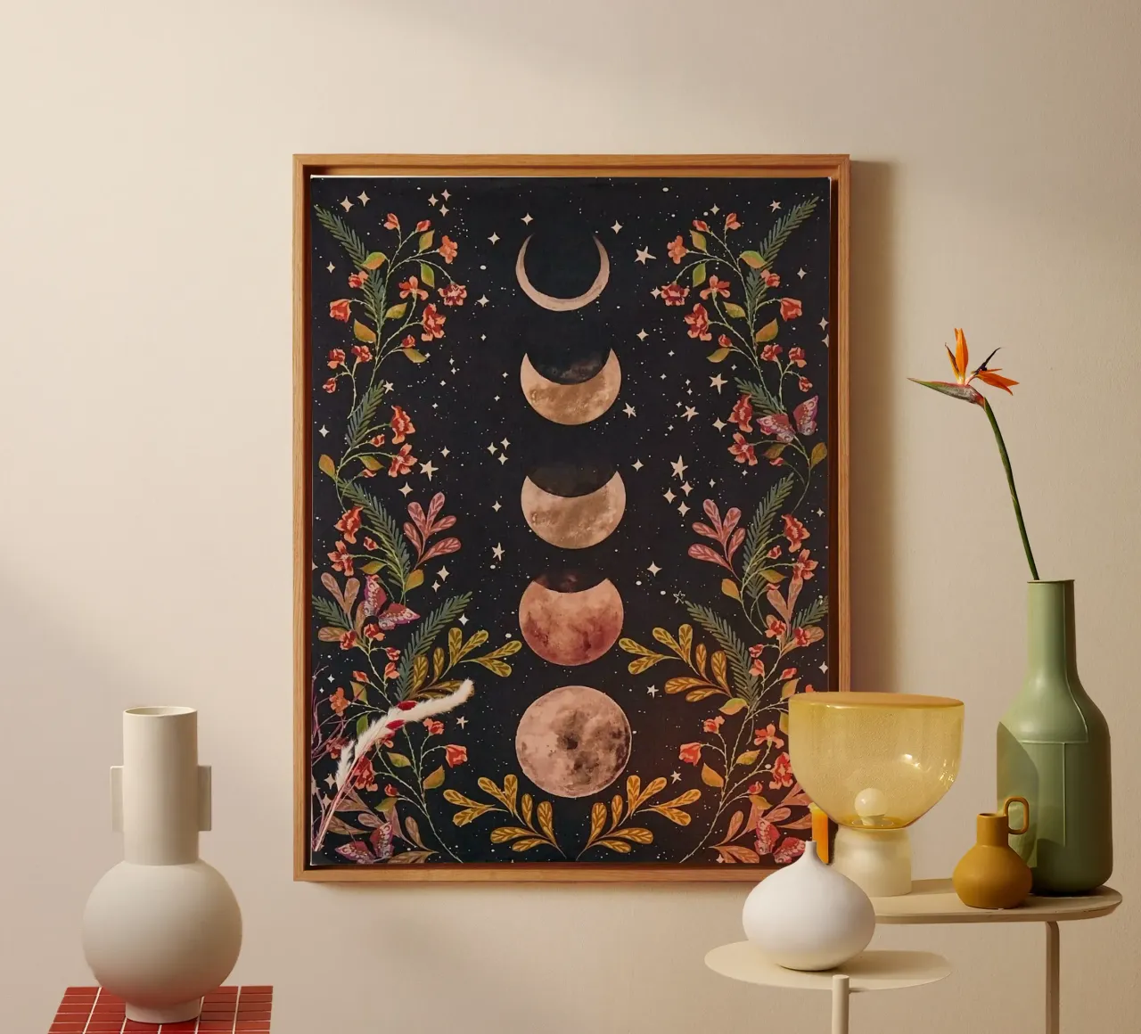 space moon in straight tela con Cornice a cassetta da sophiaz