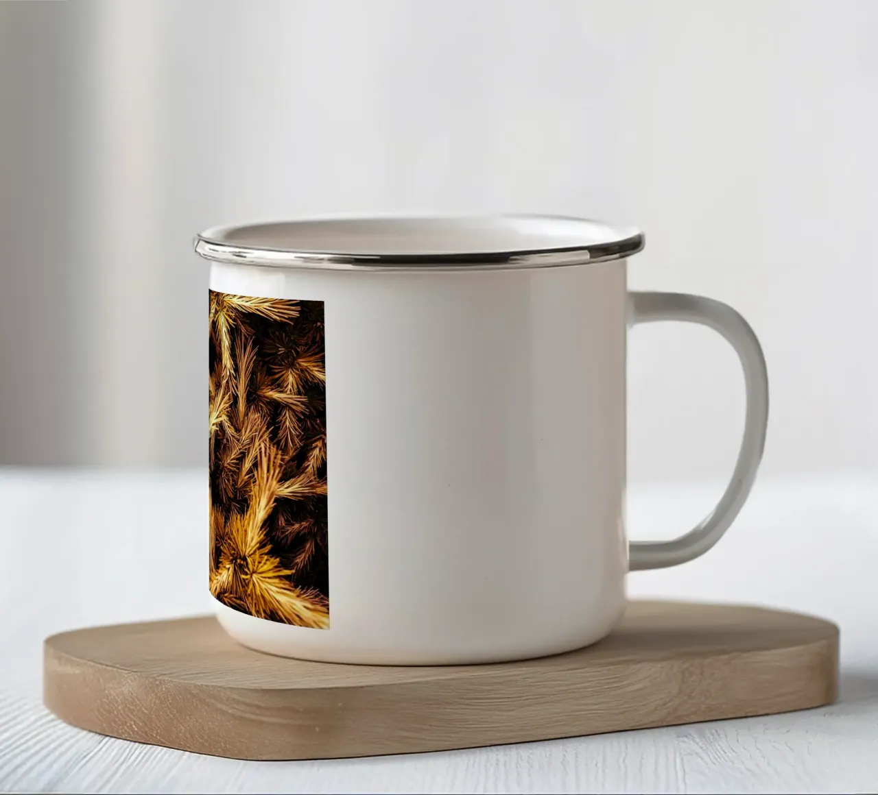 Dry leaves tazza in smalto da mip of map