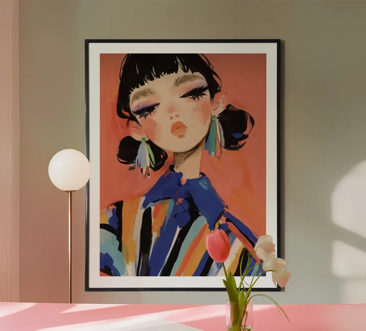 posture girl in color shirt poster da sophiaz