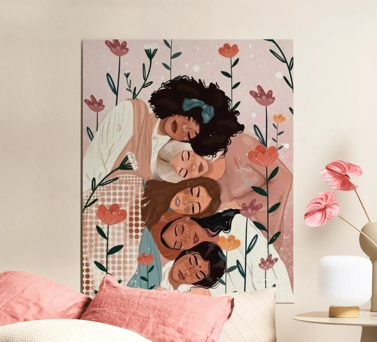 girl group in garden poster da mardaven