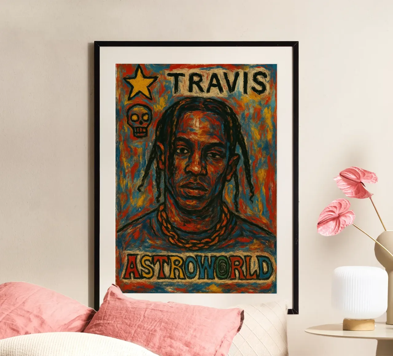 Poster Astroworld - Travis Scott poster con telaio in plastica da alexandrealbumreview