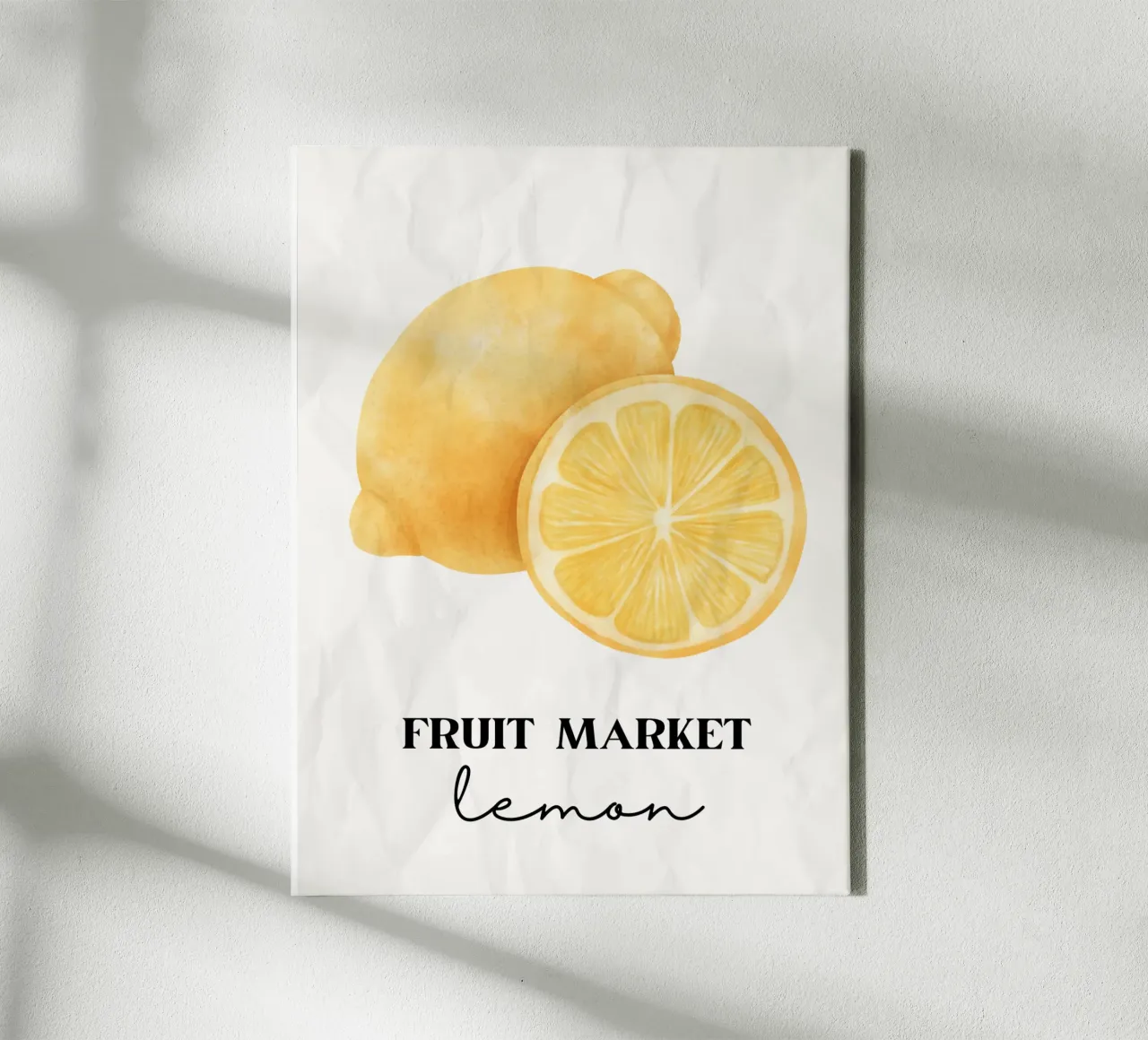Lemon canvas with Floater frame by PinkCandyWalls