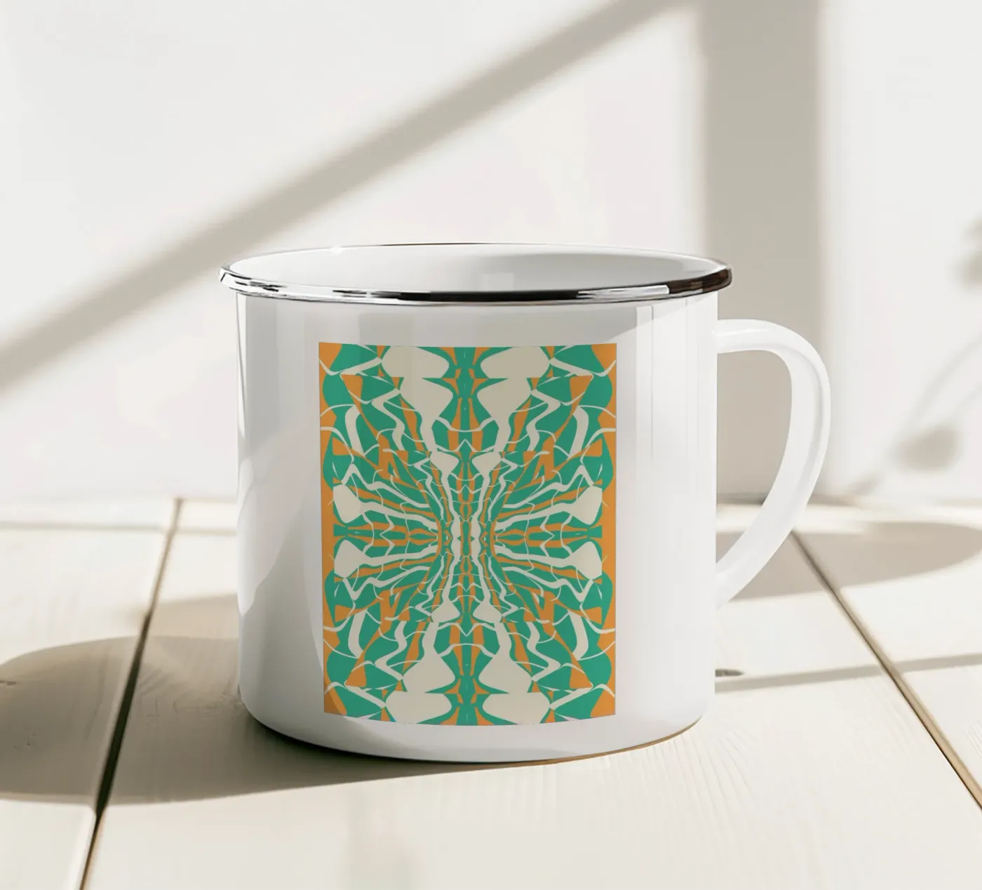 Bizarre Pattern 08 enamel mug by Little Dean