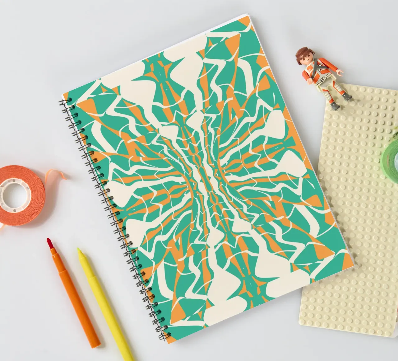 Bizarre Pattern 08 spiral notebook by Little Dean