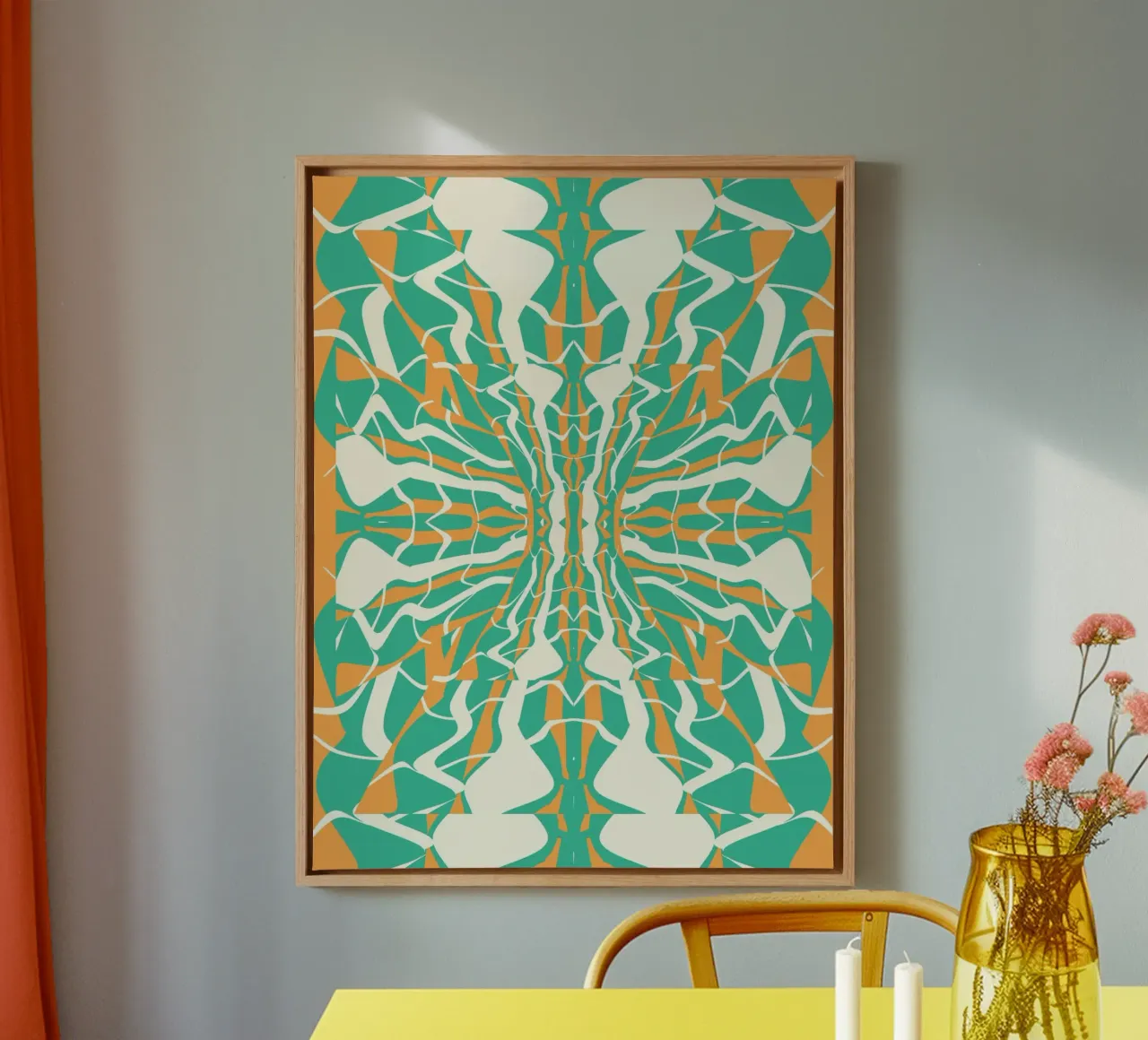 Pattern Bizarre 08 tela con Cornice a cassetta da Little Dean