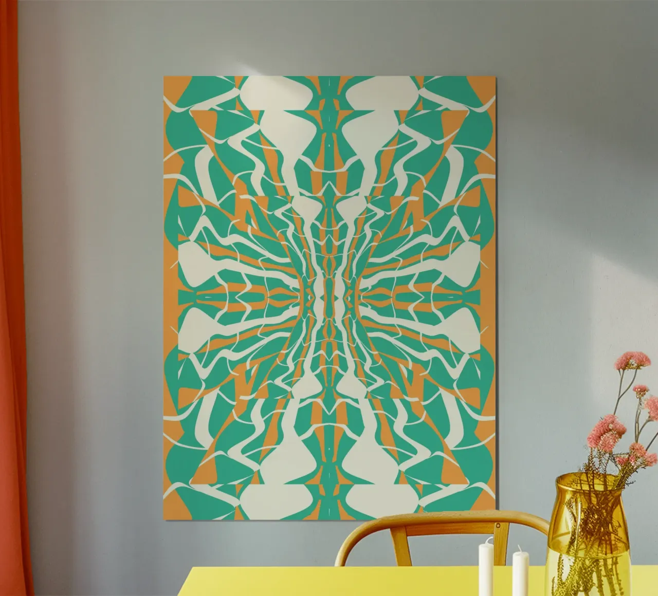 Pattern Bizarre 08 poster con telaio in legno da Little Dean