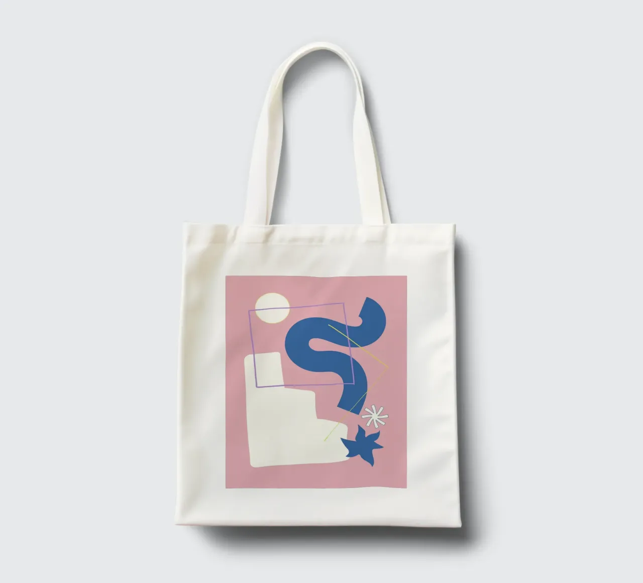 Shape composition tote bag by Little Dean