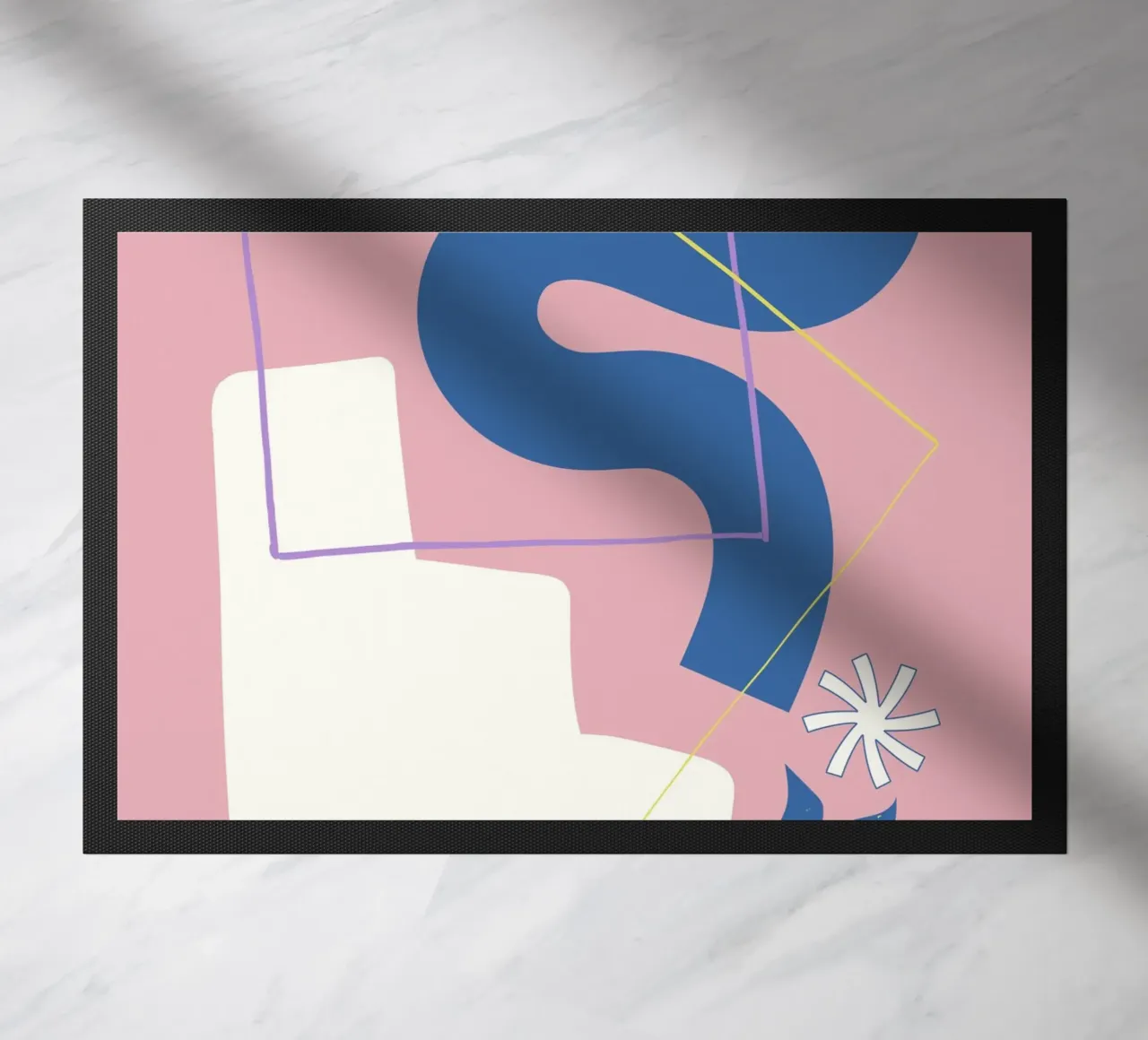 Shape composition doormat by Little Dean