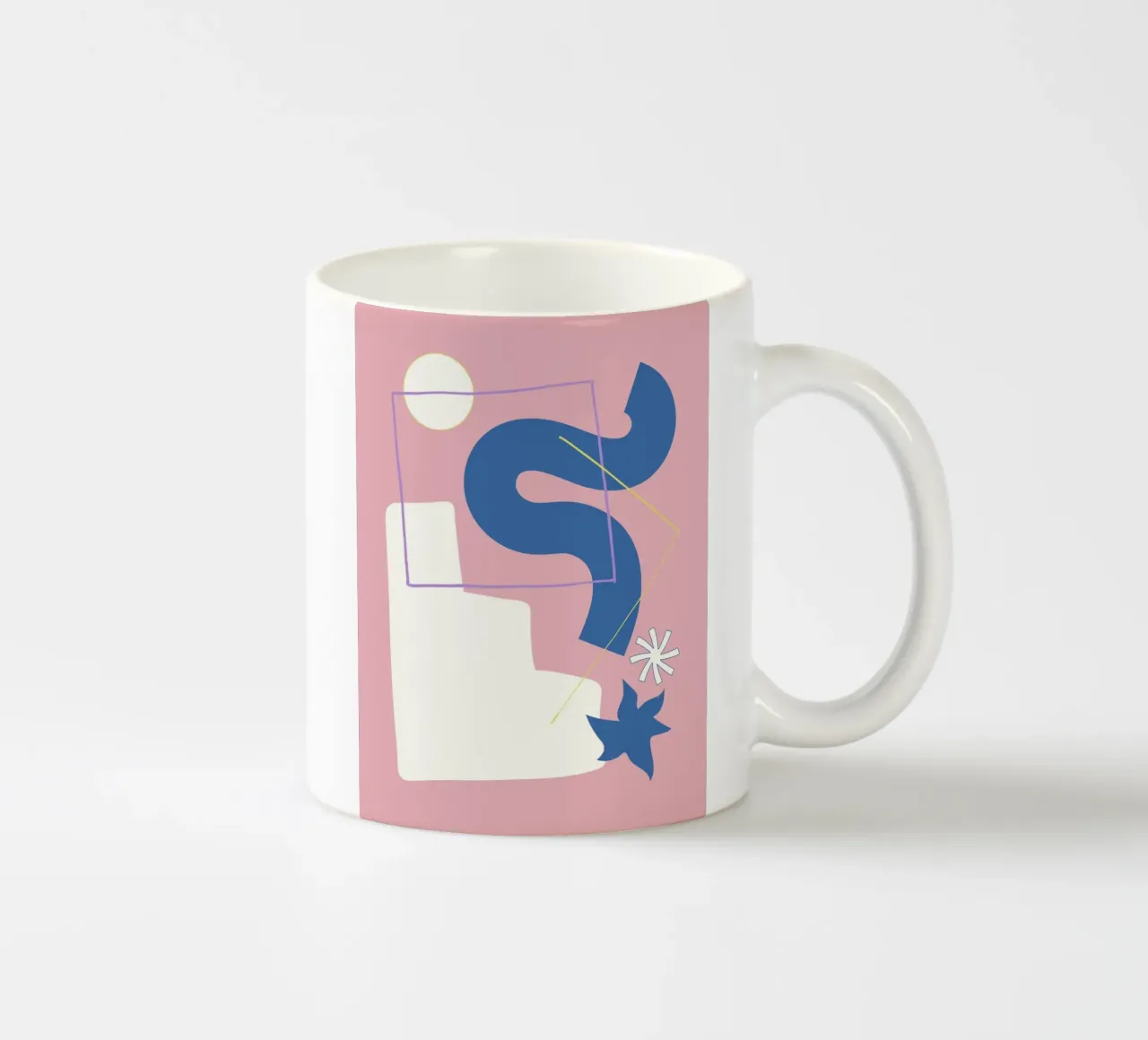 Shape composition ceramic mug by Little Dean