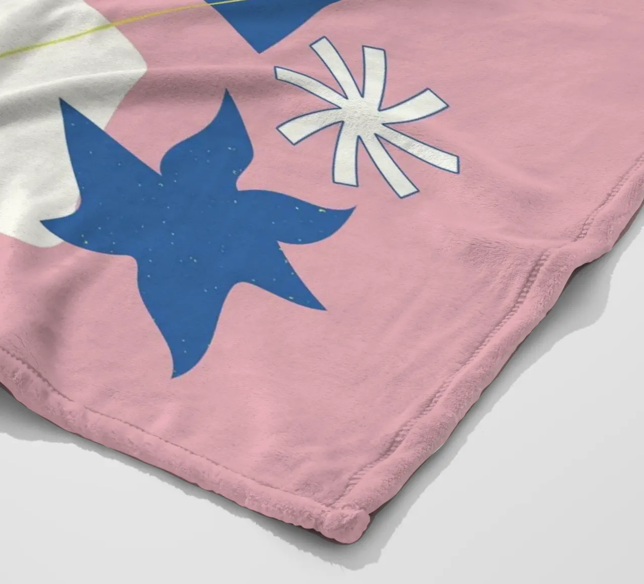 Shape composition fleece blanket by Little Dean