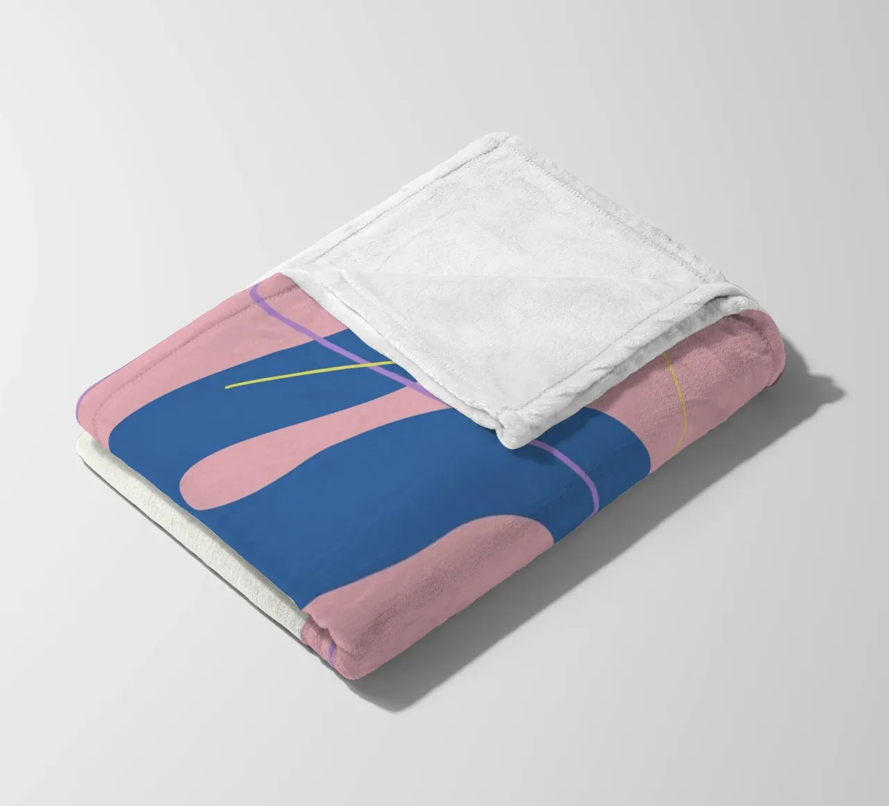 Shape composition fleece blanket by Little Dean