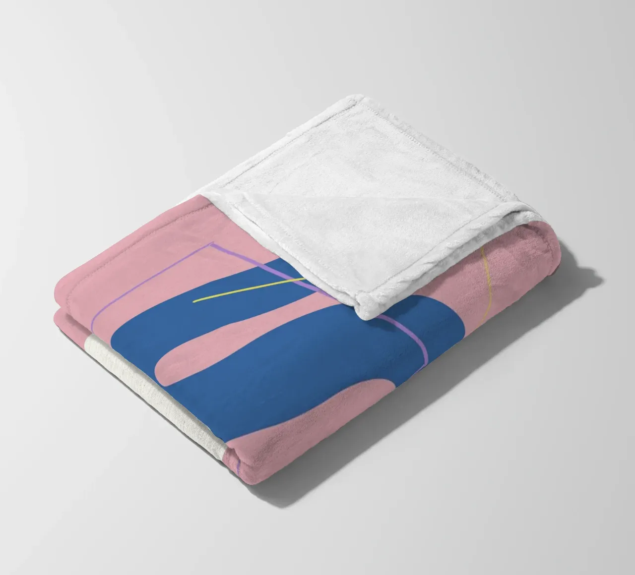 Shape composition fleece blanket by Little Dean