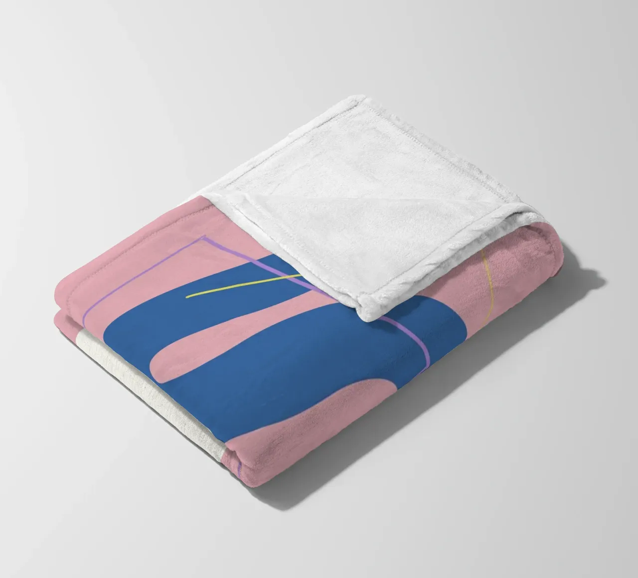 Shape composition fleece blanket by Little Dean