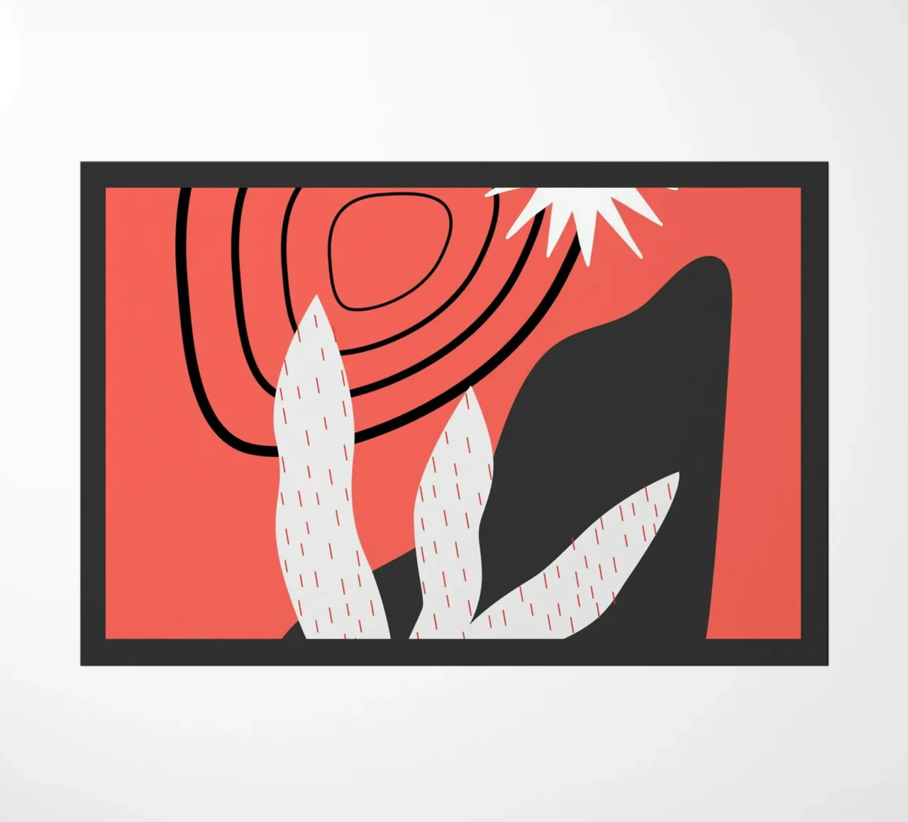 Landscape composition doormat by Little Dean