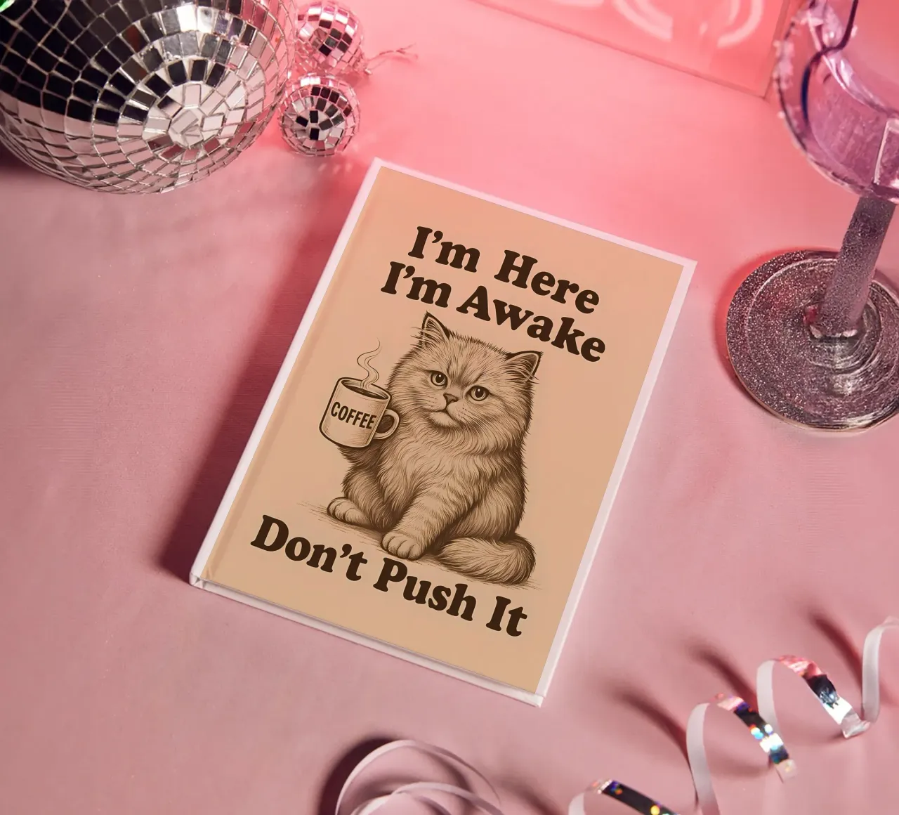 I'm Here I'm Awake - Don't Push It notebook by Arjun