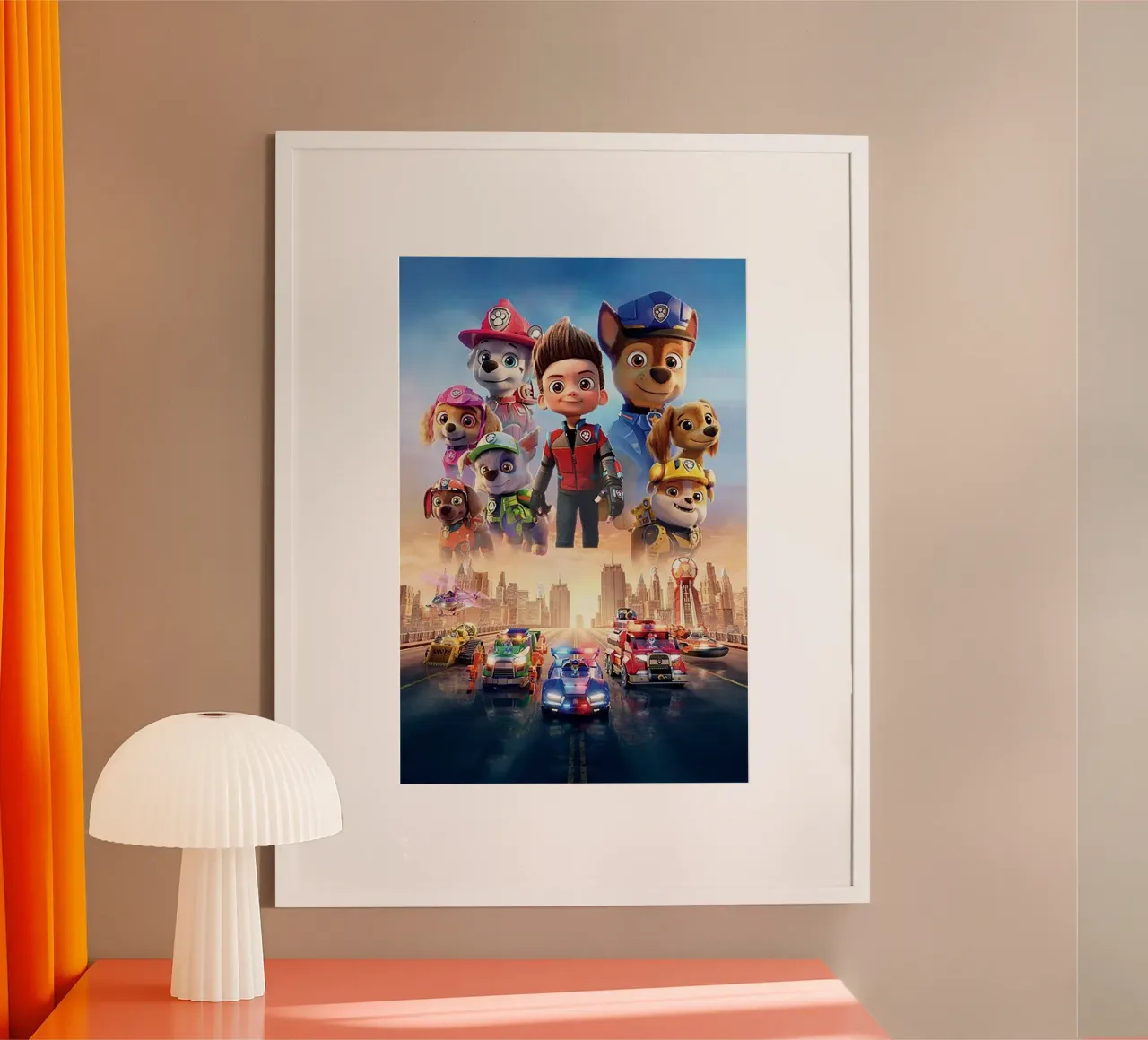 Paw Patrol poster con telaio in alluminio da Cobron Studio