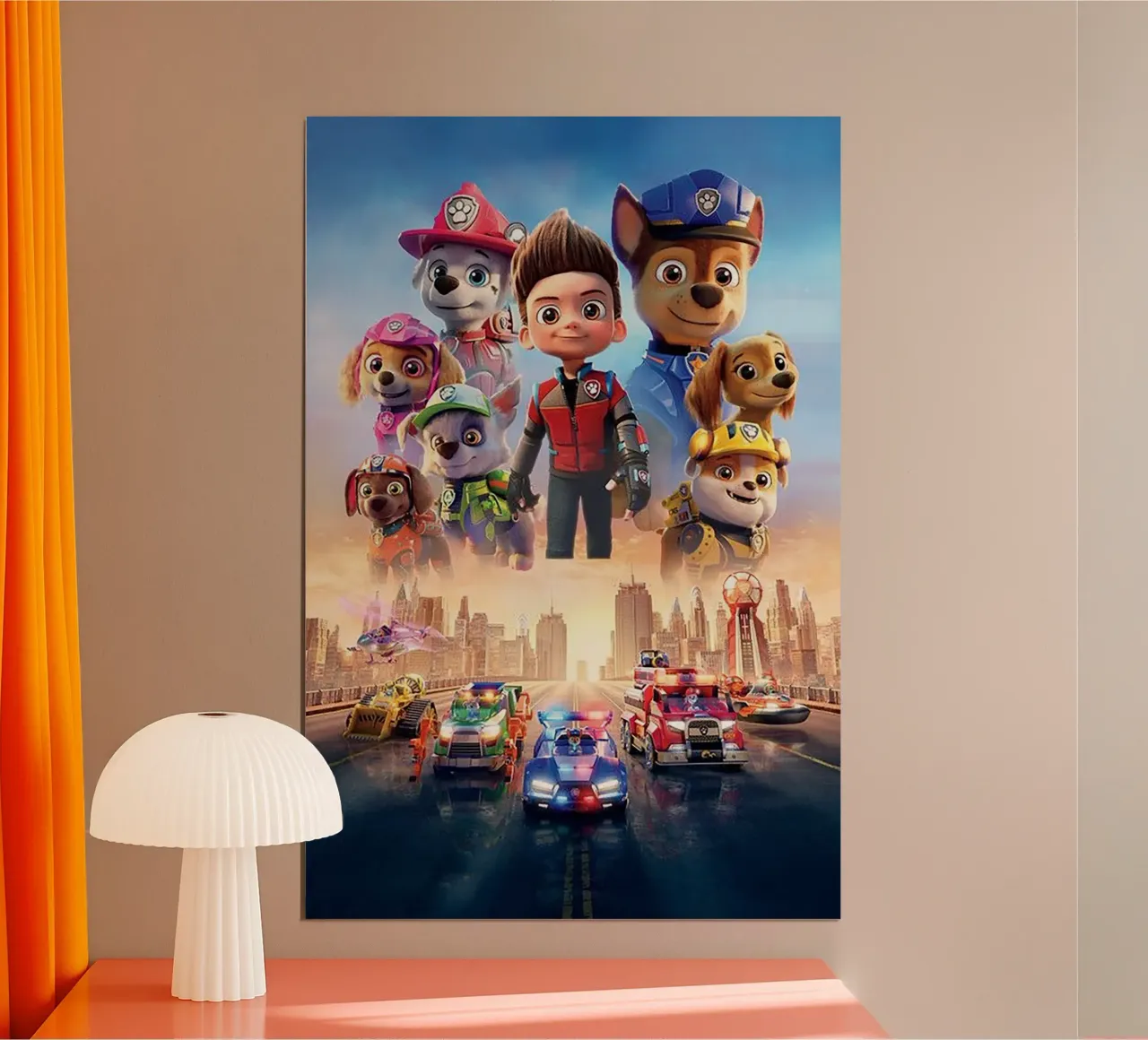 Paw Patrol poster con telaio in alluminio da Cobron Studio