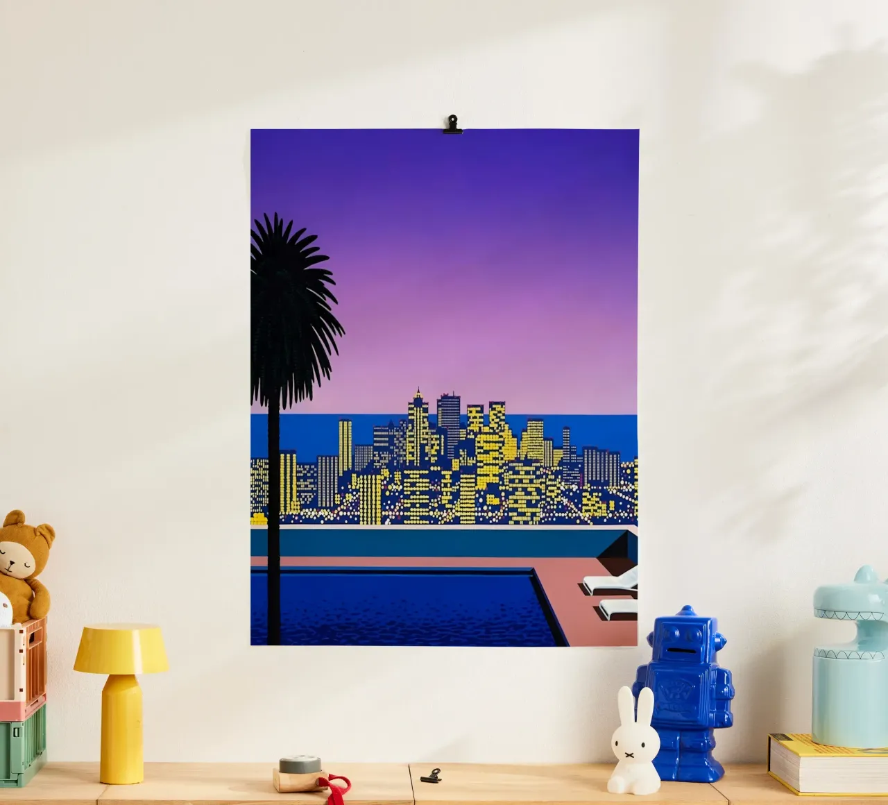 Città pop di notte poster da Michael Mares