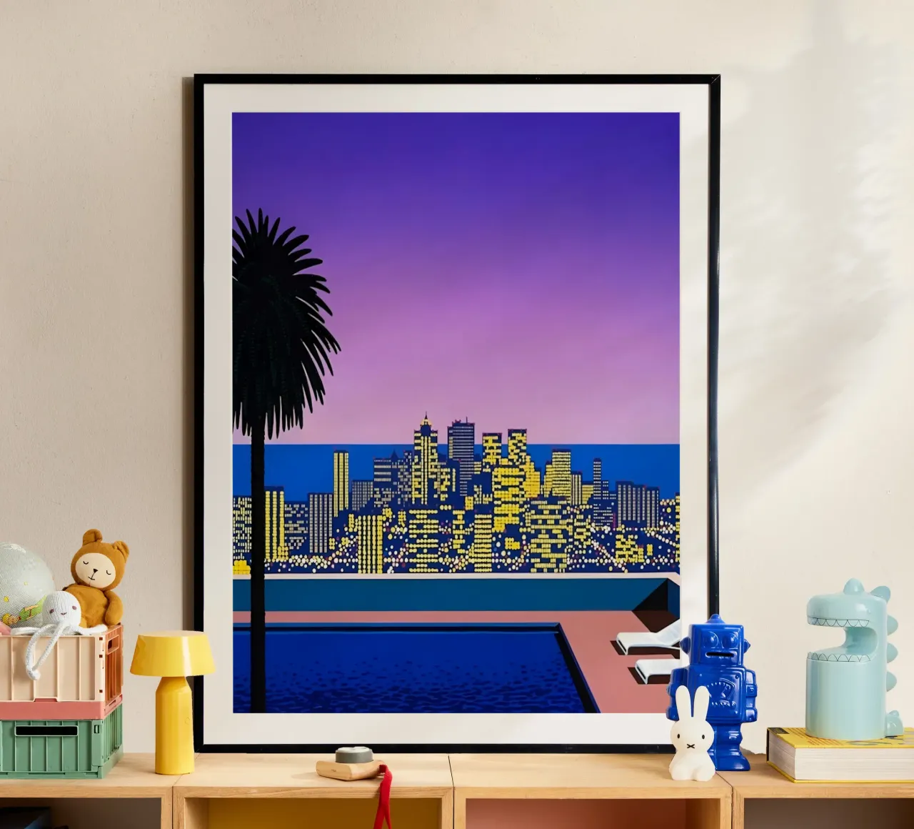 Città pop di notte poster da Michael Mares