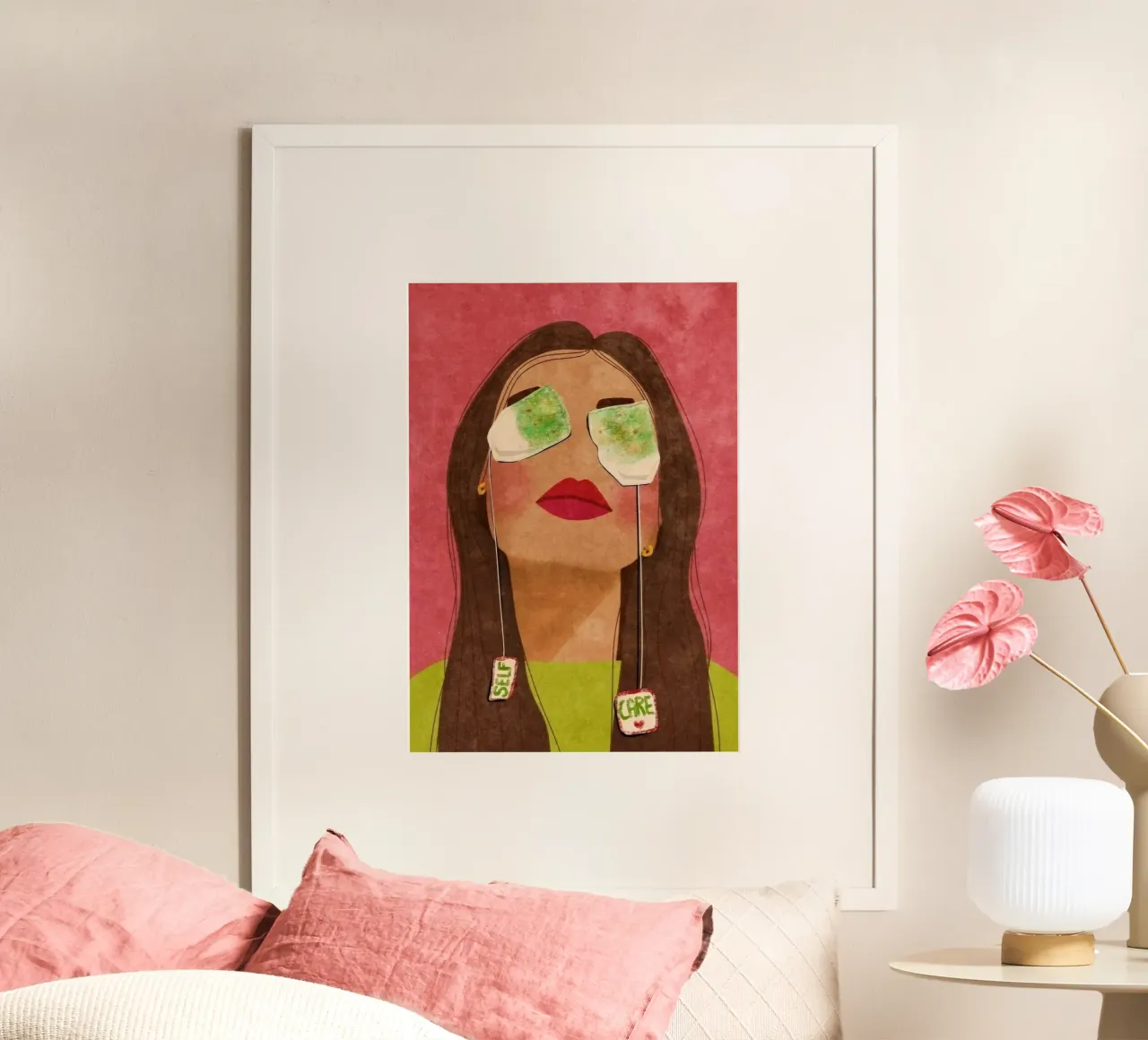 girl with tea on eye poster da vicgaler