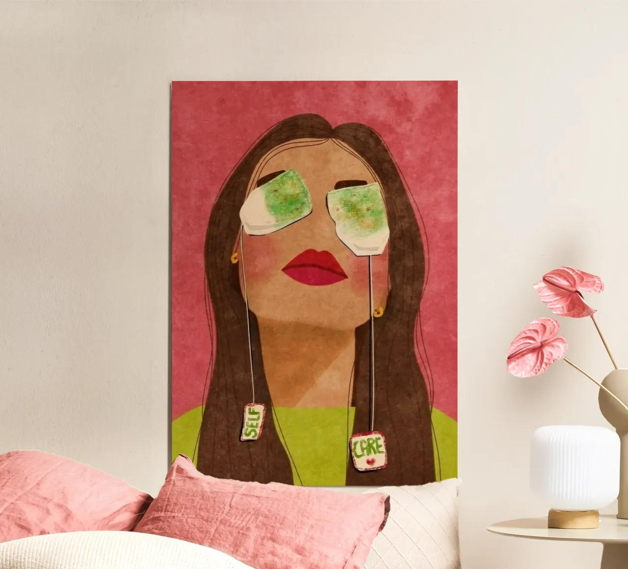 girl with tea on eye poster da vicgaler