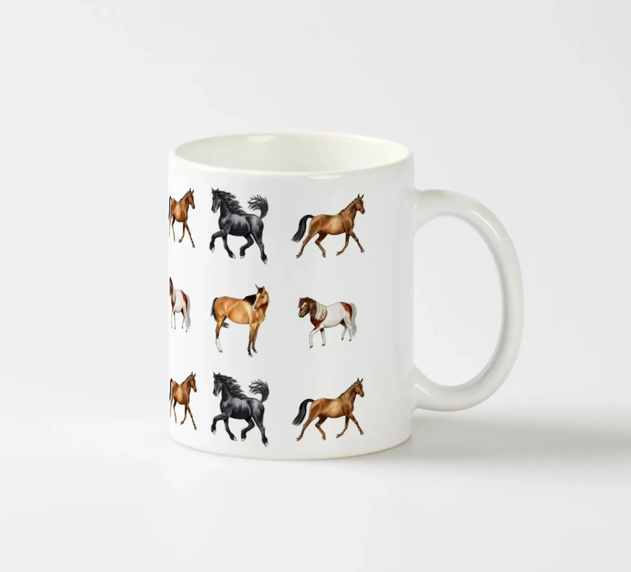 Cavalli Modello n. 01 tazza in ceramica da Moonlit Illustrations