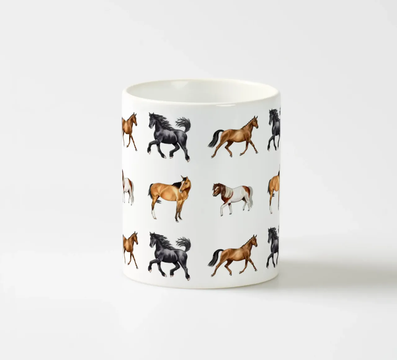 Cavalli Modello n. 01 tazza in ceramica da Moonlit Illustrations