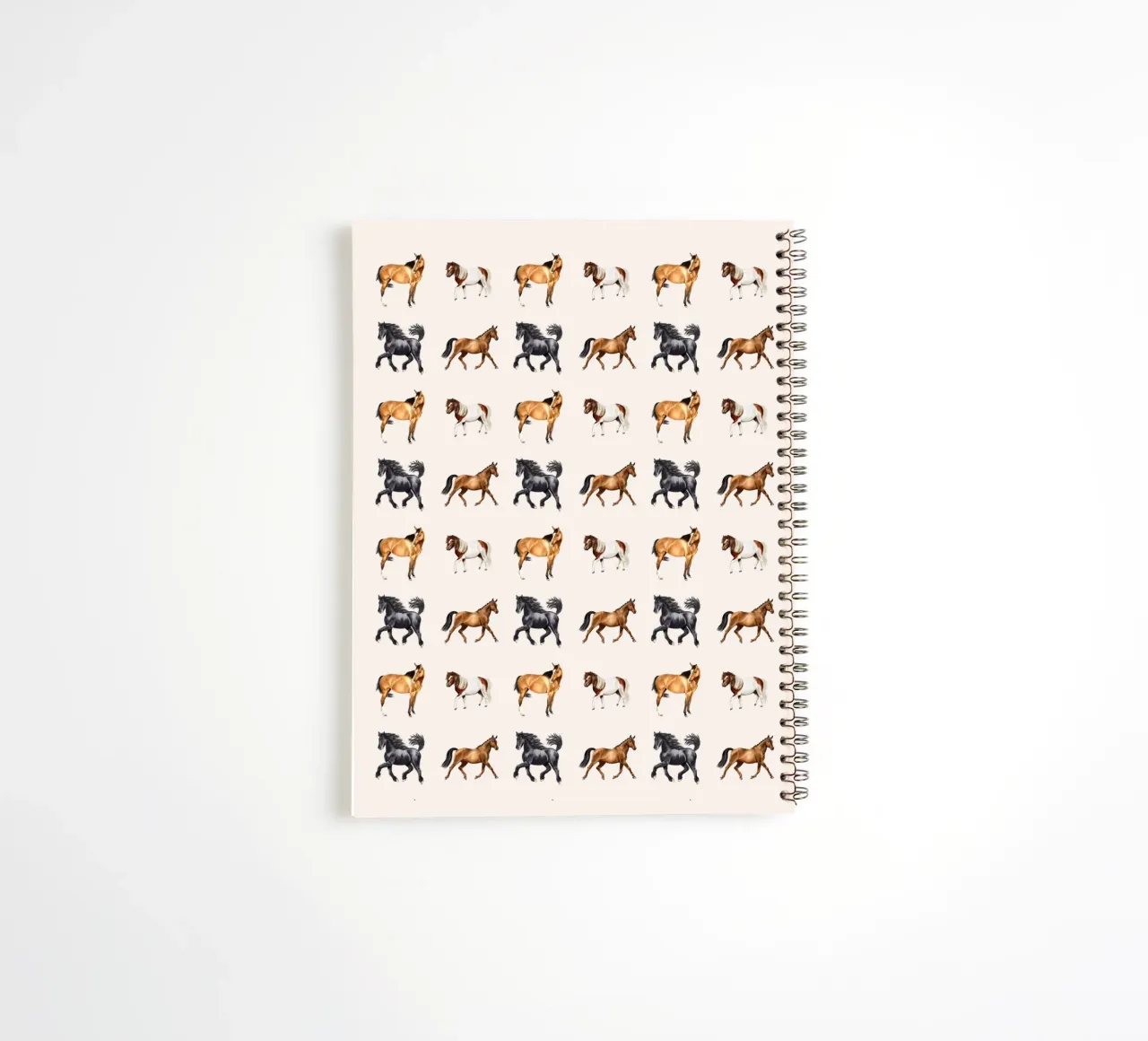 Horses Pattern No.01 spiral notebook by Moonlit Illustrations