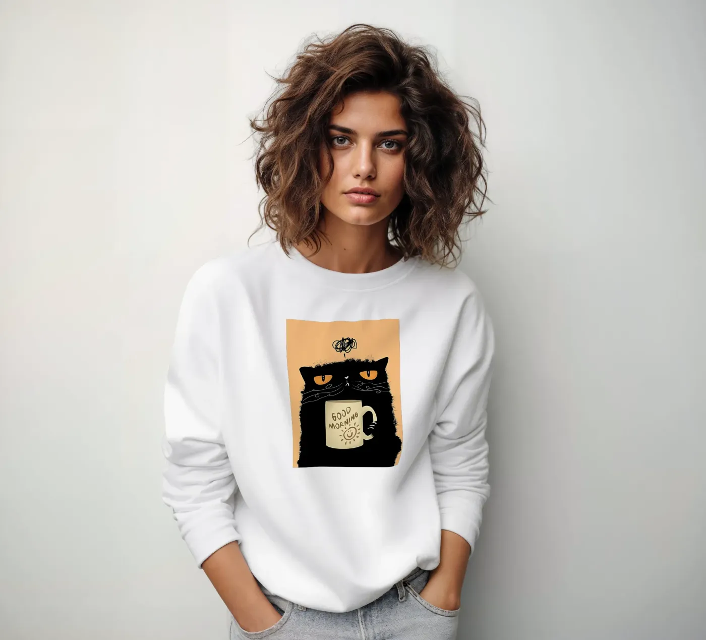 Grumpy Cat Coffee sweatshirt by Arjun