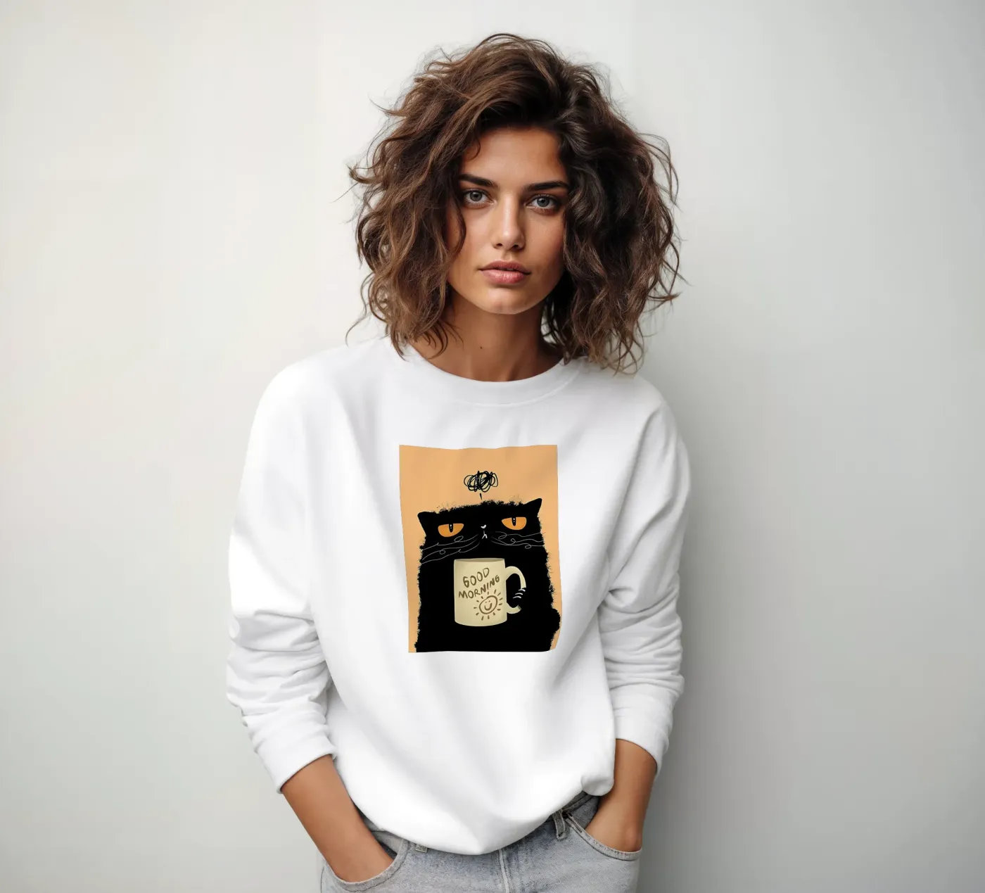 Grumpy Cat Coffee sweatshirt by Arjun