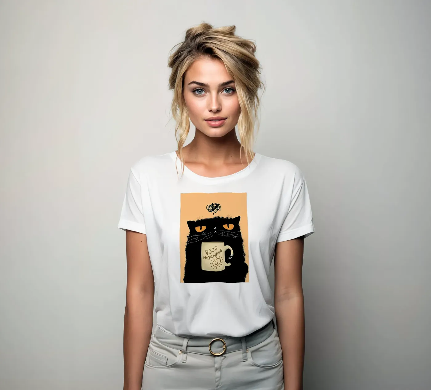 Caffè Grumpy Cat t-shirt da donna da Arjun